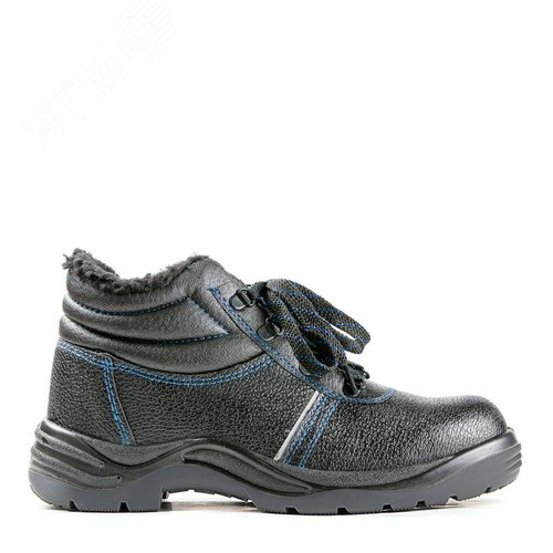 Изображение товара Ботинки из натуральной кожи на искусственном меху с металлическим подноском, ПУ/ТПУ, р.44 (пар)