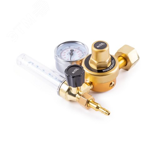 Изображение товара Регулятор УРГ-40 Cu аргоновый/углекислотный, 1 манометр, 1 ротаметр, вентиль (шт)