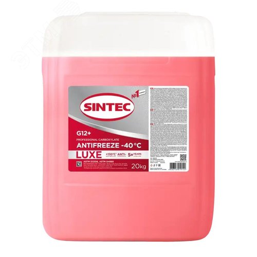 Изображение товара Антифриз Sintec Antifreeze Luxe G12+ red -40(красный) канистра 20кг. (шт)