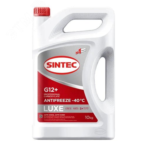 Изображение товара Антифриз Sintec Antifreeze Luxe G12+ red -40(красный) канистра 10кг. (шт)