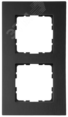 Изображение товара Рамка 2-постовая алюминиевая Black для серии G Jasmart