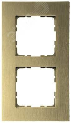 Изображение товара Рамка 2-постовая из алюминия Champagne Gold для серии G, модульная