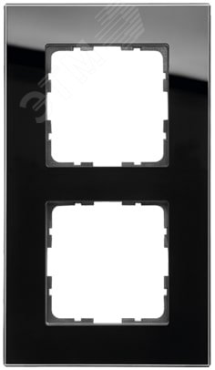 Изображение товара Рамка 2-постовая Black Glass для серии G Jasmart