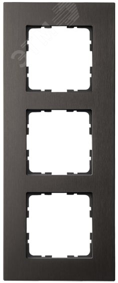 Изображение товара Рамка 3-постовая алюминиевая коричневая Jasmart G1003AZ