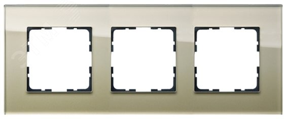 Изображение товара Трехпостовая стеклянная рамка Champagne Gold для серии G Jasmart