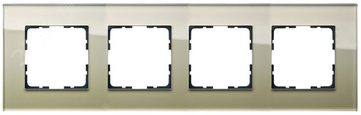 Изображение товара Рамка 4-постовая стекло Champagne Gold для серии G Jasmart