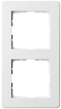 Изображение товара Рамка G-Flex 2-постовая белая глянцевая монтаж для серии G