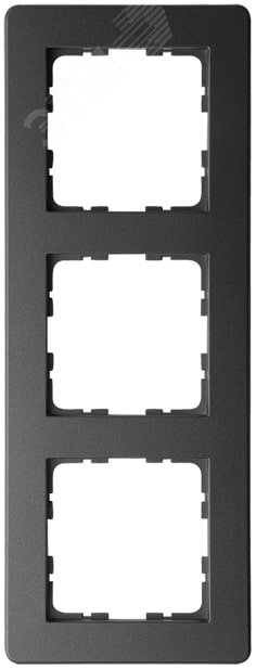 Изображение товара Рамка G-Flex 3-постовая черный матовый Soft Touch Jasmart G1103PB