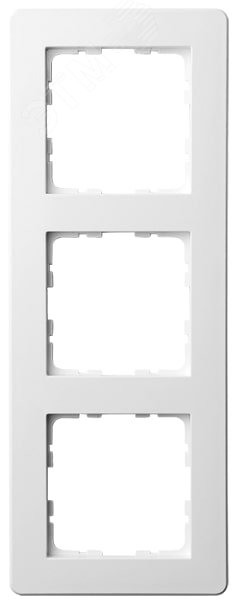 Изображение товара Рамка G-Flex 3-постовая белая глянцевая для серии G