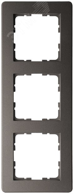 Изображение товара Рамка G-Flex 3-постовая Мокко для серии G, монтаж горизонтальный и вертикальный