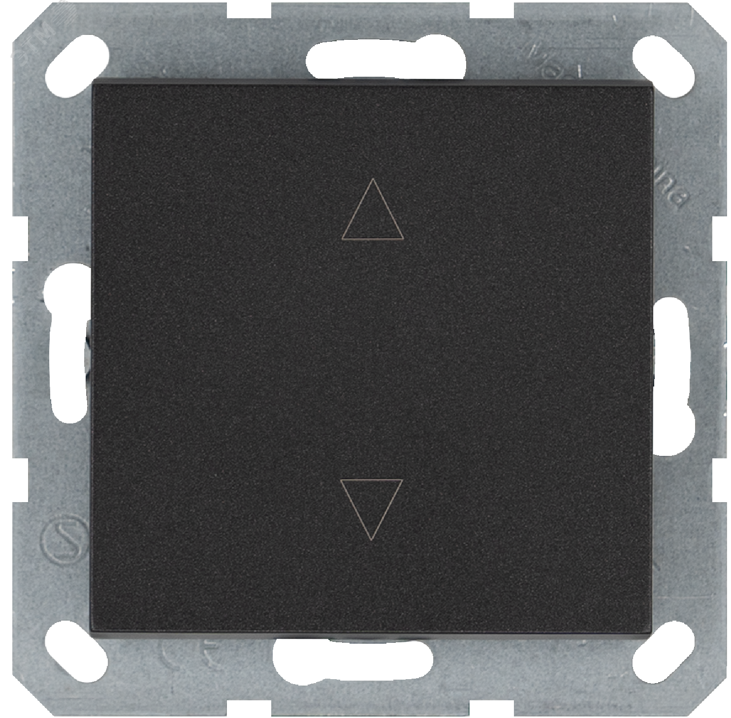 Изображение товара Одноклавишный выключатель для штор жалюзи 250В антрацит Jasmart G3018B