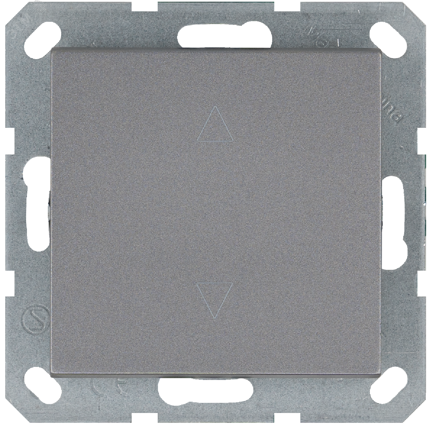 Изображение товара Одноклавишный выключатель для штор 10A 250V с алюминиевой накладкой