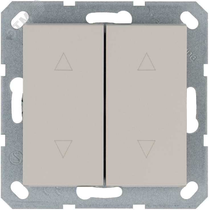 Изображение товара Выключатель двухклавишный для штор Jasmart G3028T цвет Тауп
