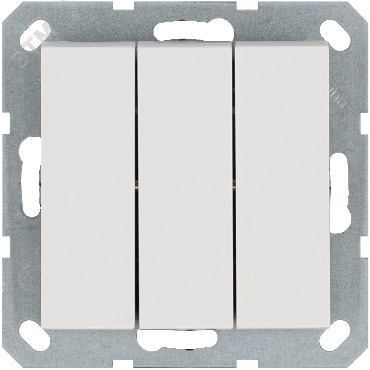 Изображение товара Выключатель трехклавишный Jasmart G3031W белый глянец 10A 250V