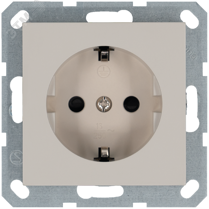 Изображение товара Розетка Schuko с защитными шторками 16A 250V Тауп Jasmart