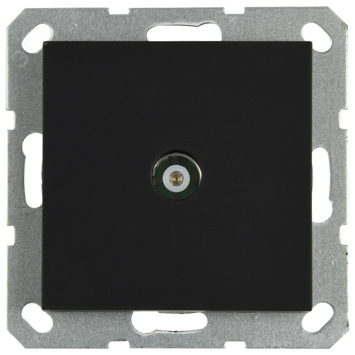 Изображение товара Розетка TV9.5 мм с накладкой черный матовый серия G Jasmart