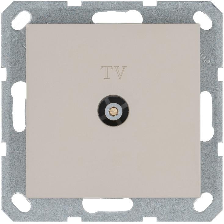 Изображение товара Розетка TV9.5 мм оконечная с накладкой Тауп Jasmart G6001T