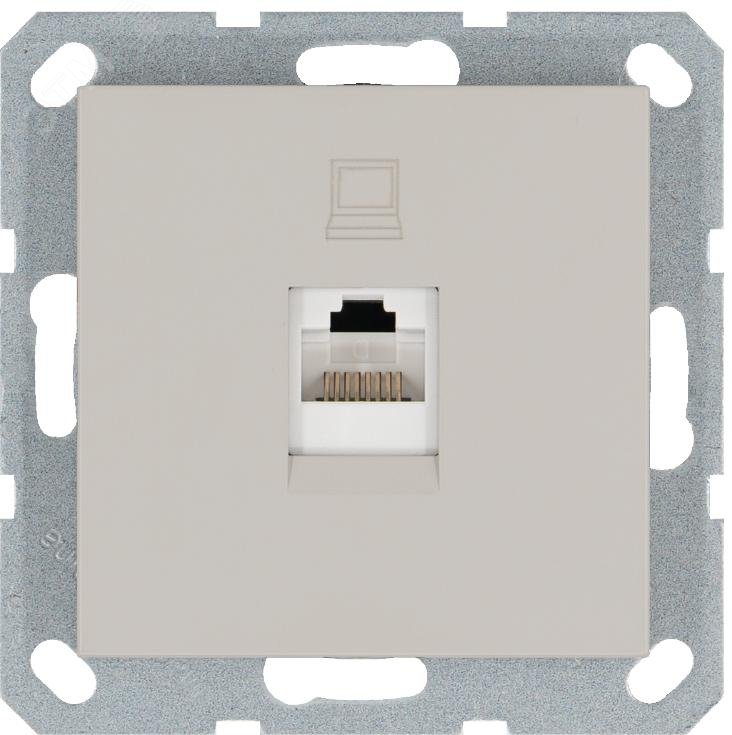Изображение товара Интернет-розетка RJ45 с накладкой серия G от Jasmart Тауп