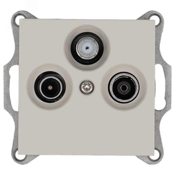 Изображение товара Розетка TV FM SAT проходная серия G цвет Тауп Jasmart