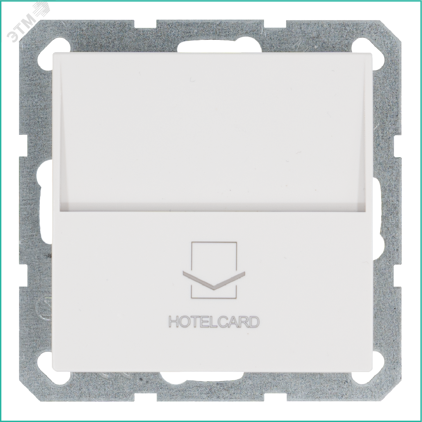 Изображение товара Выключатель карточный с накладкой 10А. 250В. цвет белый глянцевый (шт)