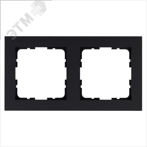 Изображение товара Рамка G-Classic 2-постовая, цвет черный матовый (soft touch) (шт)