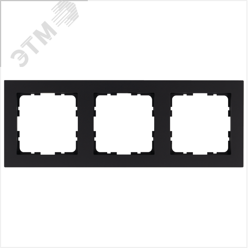 Изображение товара Рамка G-Classic 3-постовая, цвет черный матовый (soft touch) (шт)