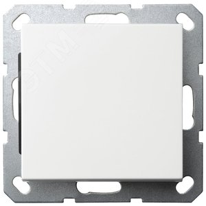 Изображение товара Выключатель одноклавишный 10A 250V~ с накладкой, цвет белый глянцевый (шт)