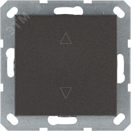 Изображение товара Выключатель одноклавишный для штор 10A 250V~ с накладкой, цвет Мокко (шт)