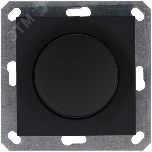 Изображение товара Диммер LED с накладкой 30-400W 1gang 2way, цвет черный матовый (шт)