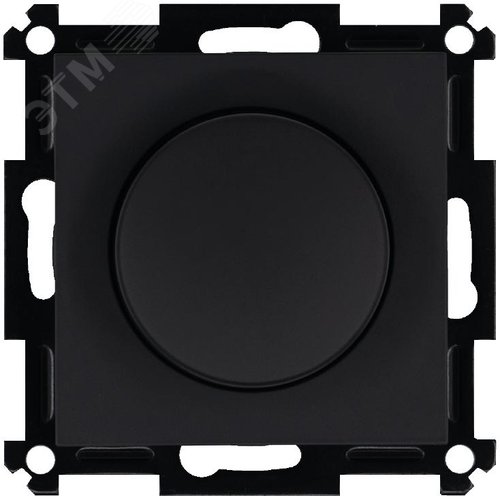 Изображение товара Универсальный диммер 3-500 Вт, Led 3-250Вт, HV - 500Вт, с накладкой, черный матовый (soft touch) (шт)