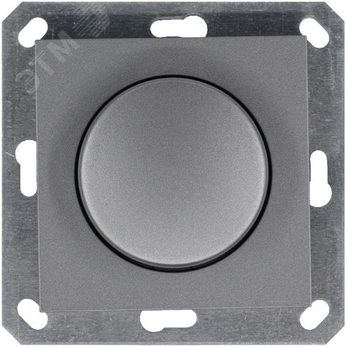 Изображение товара Диммер LED с накладкой 30-400W, 1gang 2way, цвет алюминий (шт)