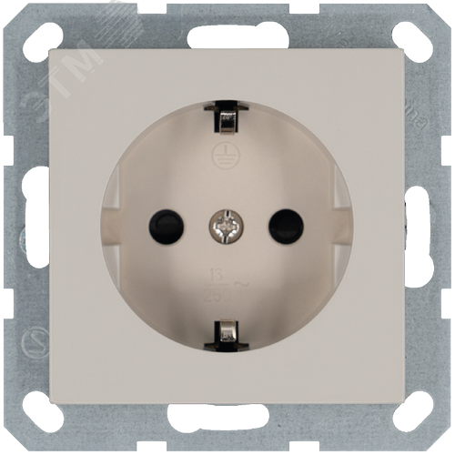 Изображение товара Розетка Schuko с защитными шторками 16A 250V~ 2P+T, цвет Тауп (шт)