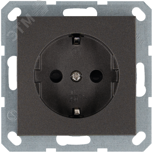 Изображение товара Розетка Schuko с защитными шторками 16A 250V~ 2P+T, цвет Мокко (шт)