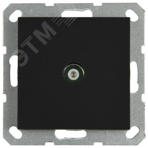 Изображение товара Розетка TV9.5 мм оконечная с накладкой, цвет черный матовый (soft touch) (шт)
