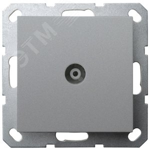 Изображение товара Розетка TV9.5 мм оконечная с накладкой, цвет Алюминий (шт)