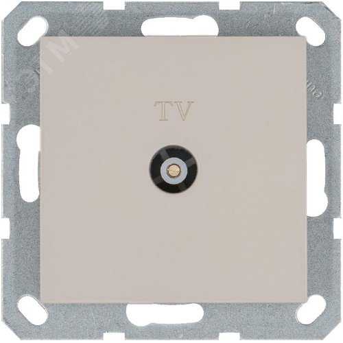 Изображение товара Розетка TV9.5 мм проходная с накладкой, цвет Тауп (шт)