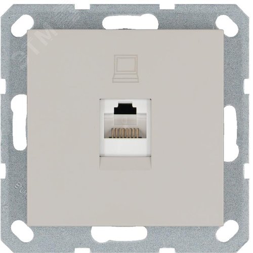Изображение товара Интернет-розетка RJ45 с накладкой, цвет Тауп (шт)