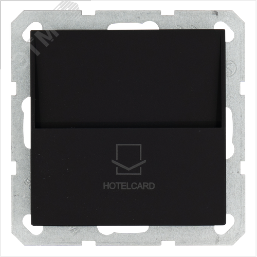 Изображение товара Выключатель карточный с накладкой 10А. 250В. цвет черный матовый (шт)