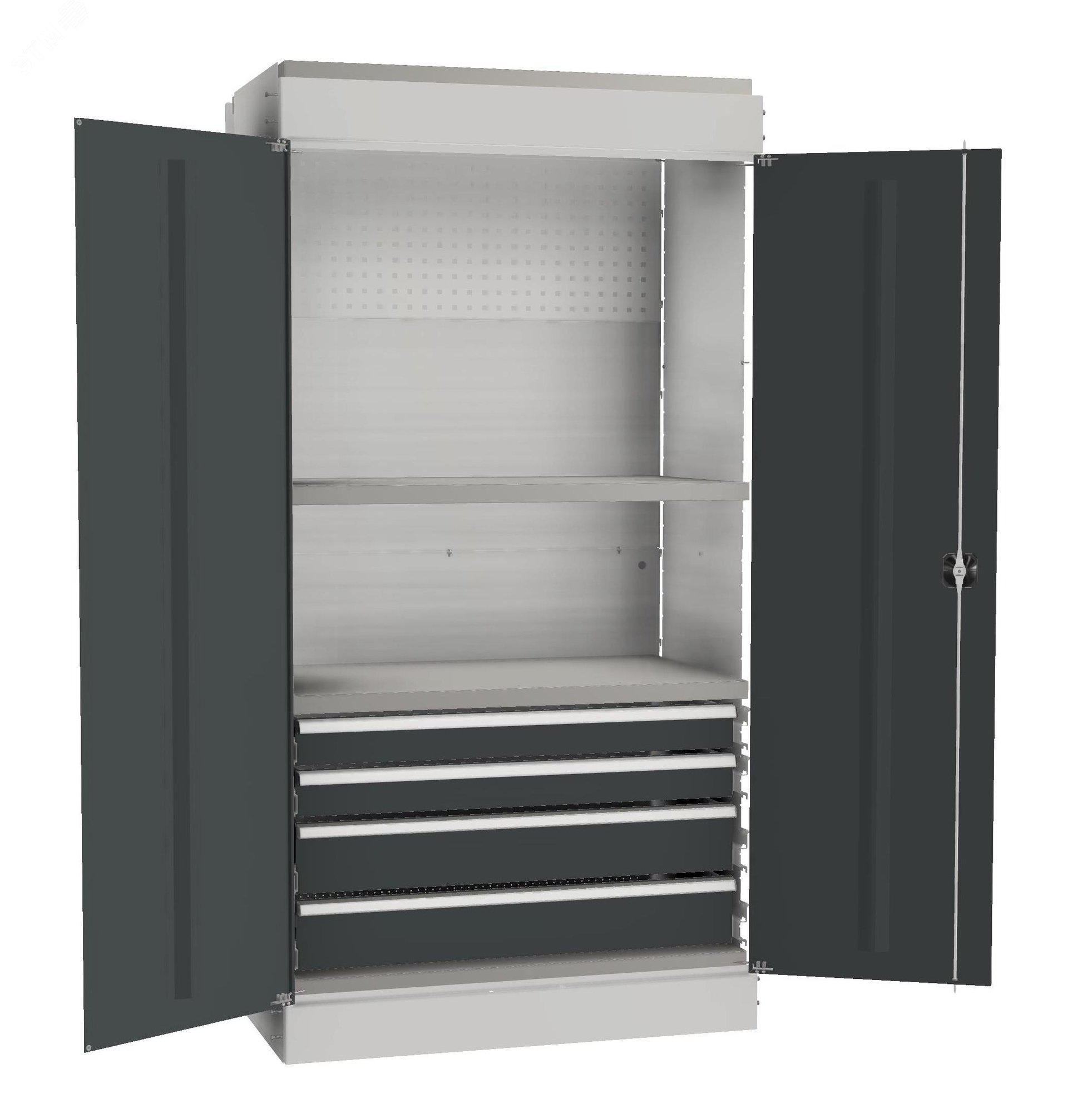 Изображение товара Шкаф-НАБОР СТ-031-СК600-12 среднегрузовой металлический с замком и полками