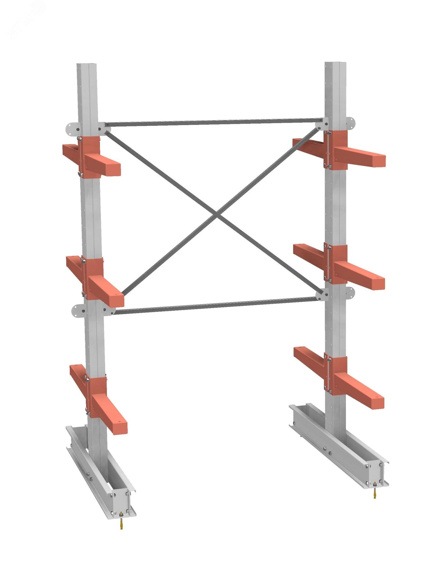 Изображение товара Стеллаж двухсторонний 3 яруса-НАБОР СТ-062 (шт)