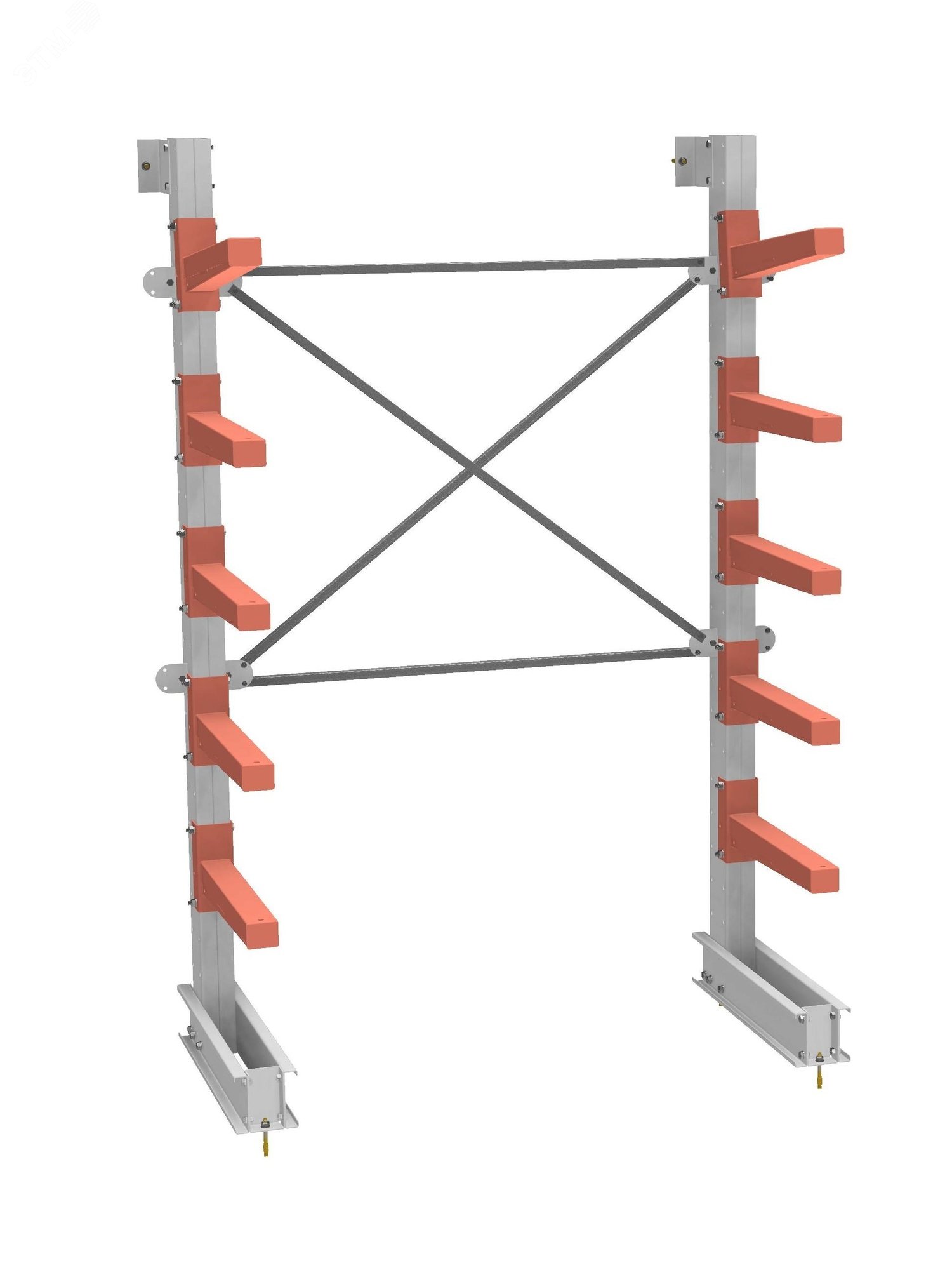 Изображение товара Стеллаж односторонний 5 ярусов НАБОР СТ-062 высокая грузоподъемность