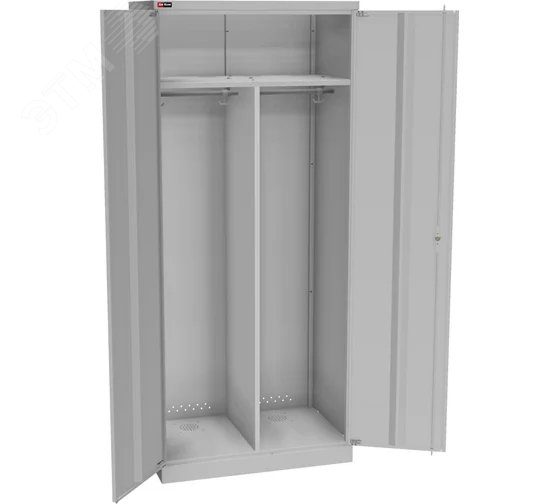 Изображение товара Гардеробный шкаф Рационал ОД-421-О двухсекционный с замком RAL 7038