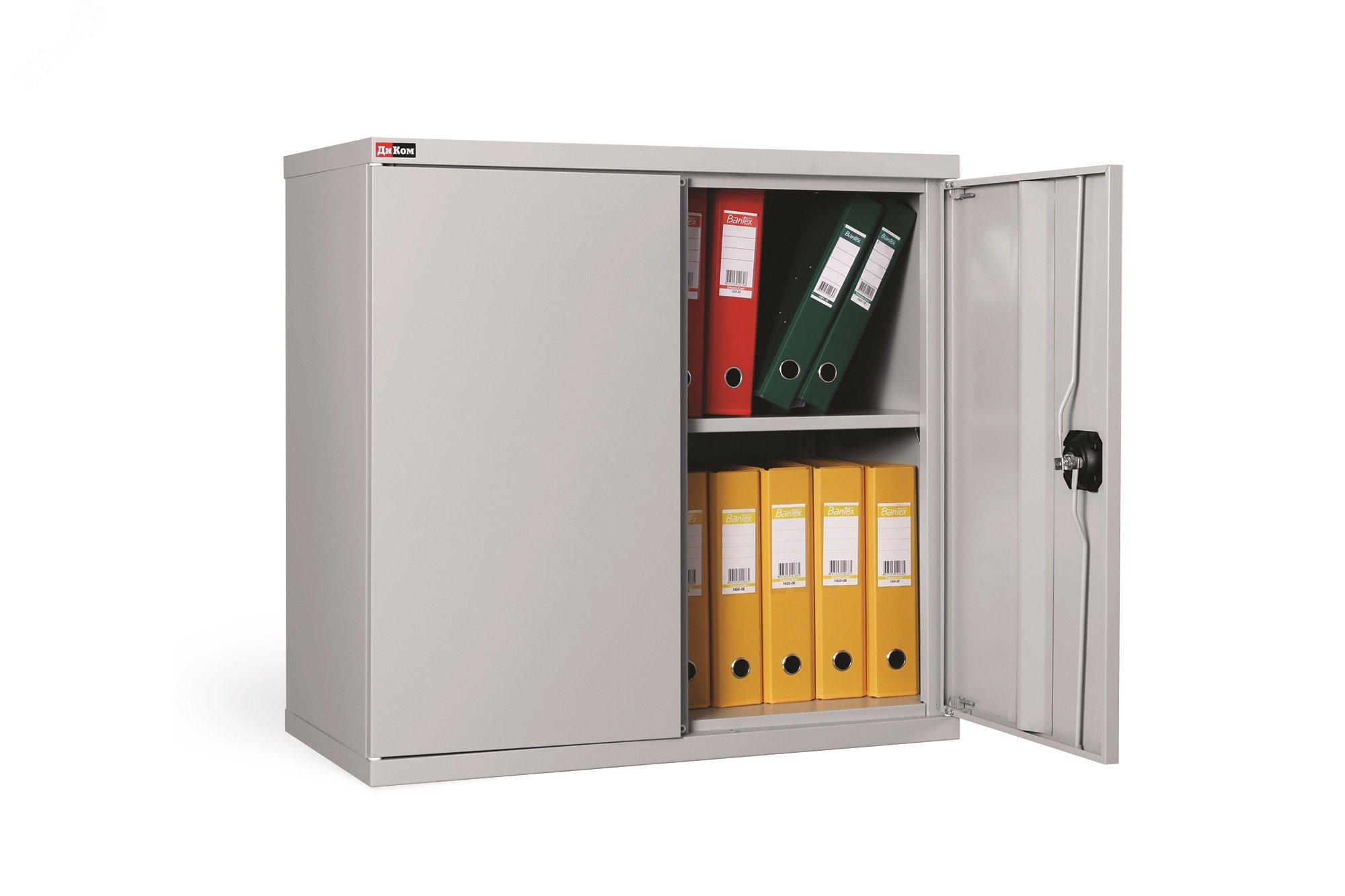 Изображение товара Металлический архивный шкаф КД-155-А с одной полкой и ригельным замком