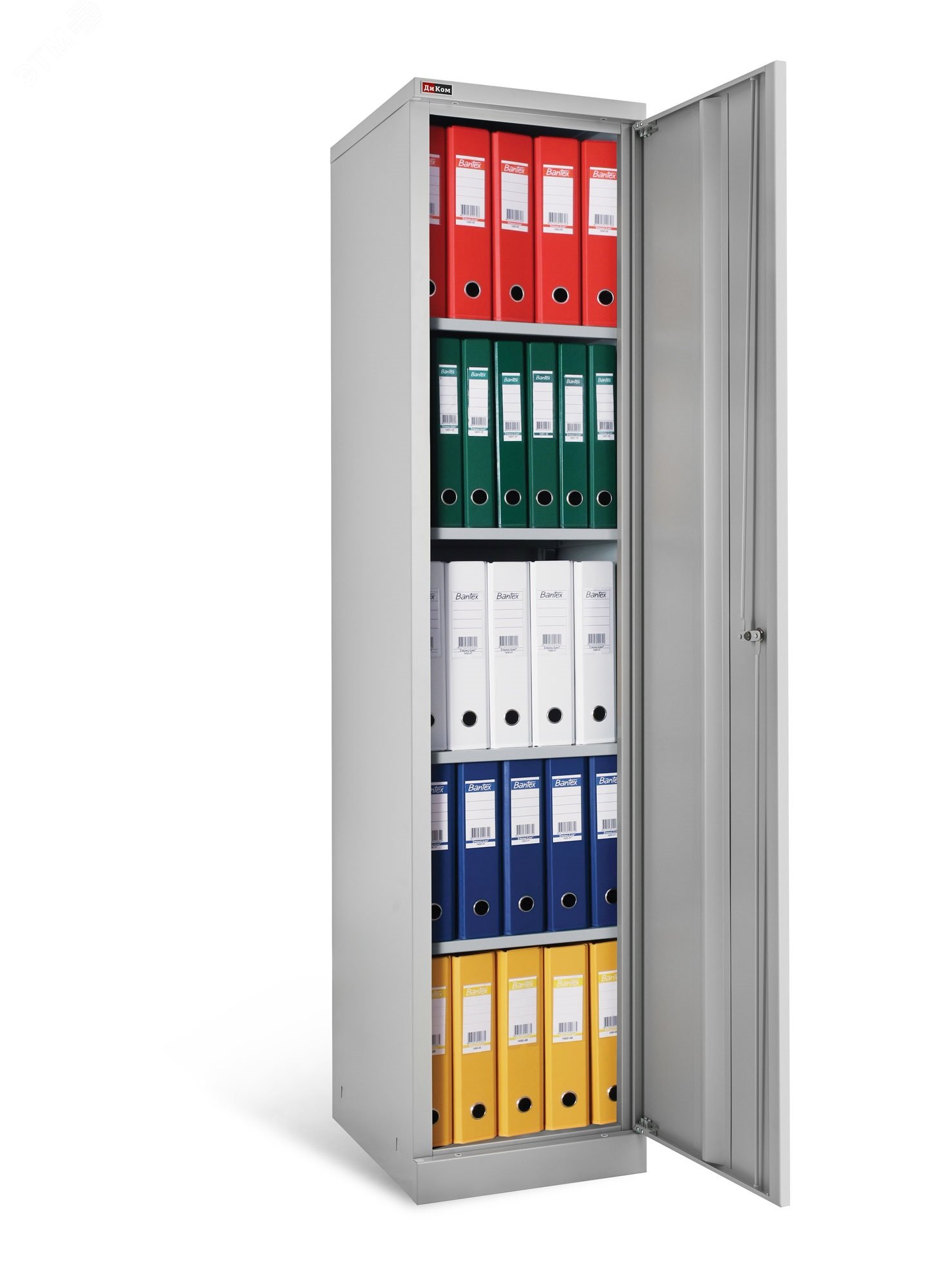 Изображение товара Металлический архивный шкаф РАЦИОНАЛ-16 разб. с 4 полками и дополнительной возможностью установки