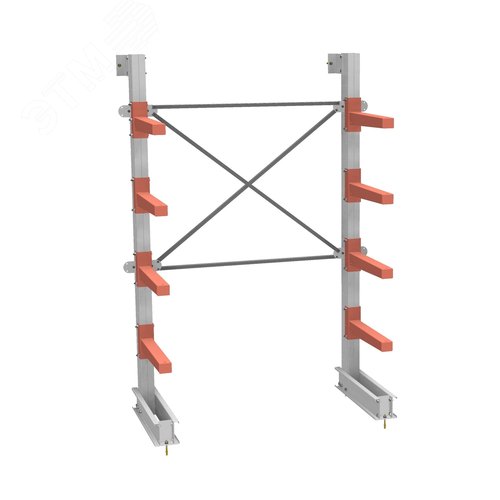 Изображение товара Стеллаж односторонний 4 яруса-НАБОР СТ-062 (шт)
