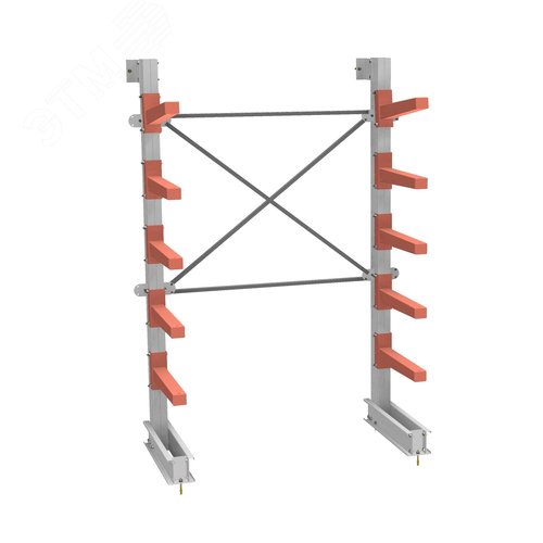 Изображение товара Стеллаж односторонний 5 ярусов-НАБОР СТ-062 (шт)
