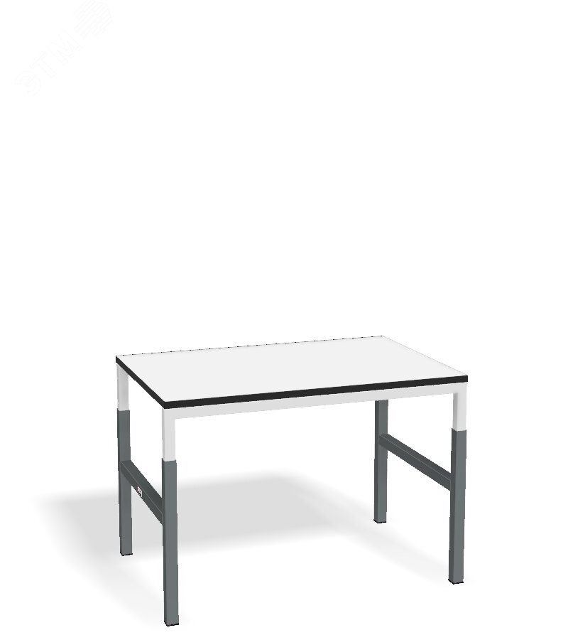 Изображение товара Рабочий монтажный стол регулируемый по высоте из ДСП 25 мм белый Диком