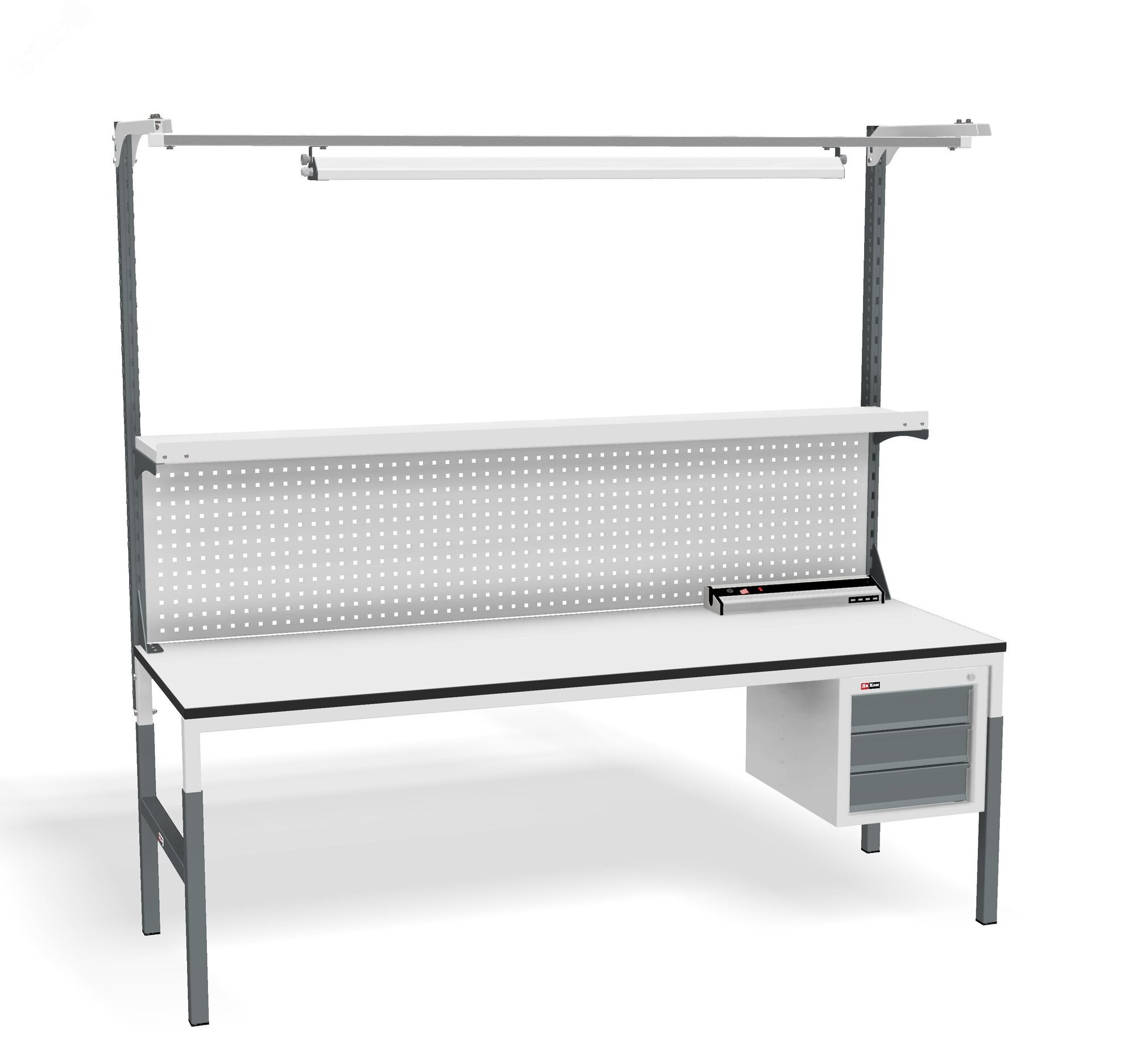 Изображение товара Стол монтажный-НАБОР пластик СР-М-200-05 ESD с регулировкой высоты