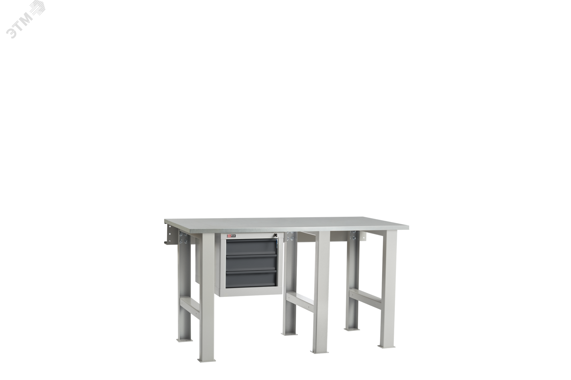 Изображение товара Верстак слесарный ВЛ-150-02 ЦФ с тумбой и ящиками