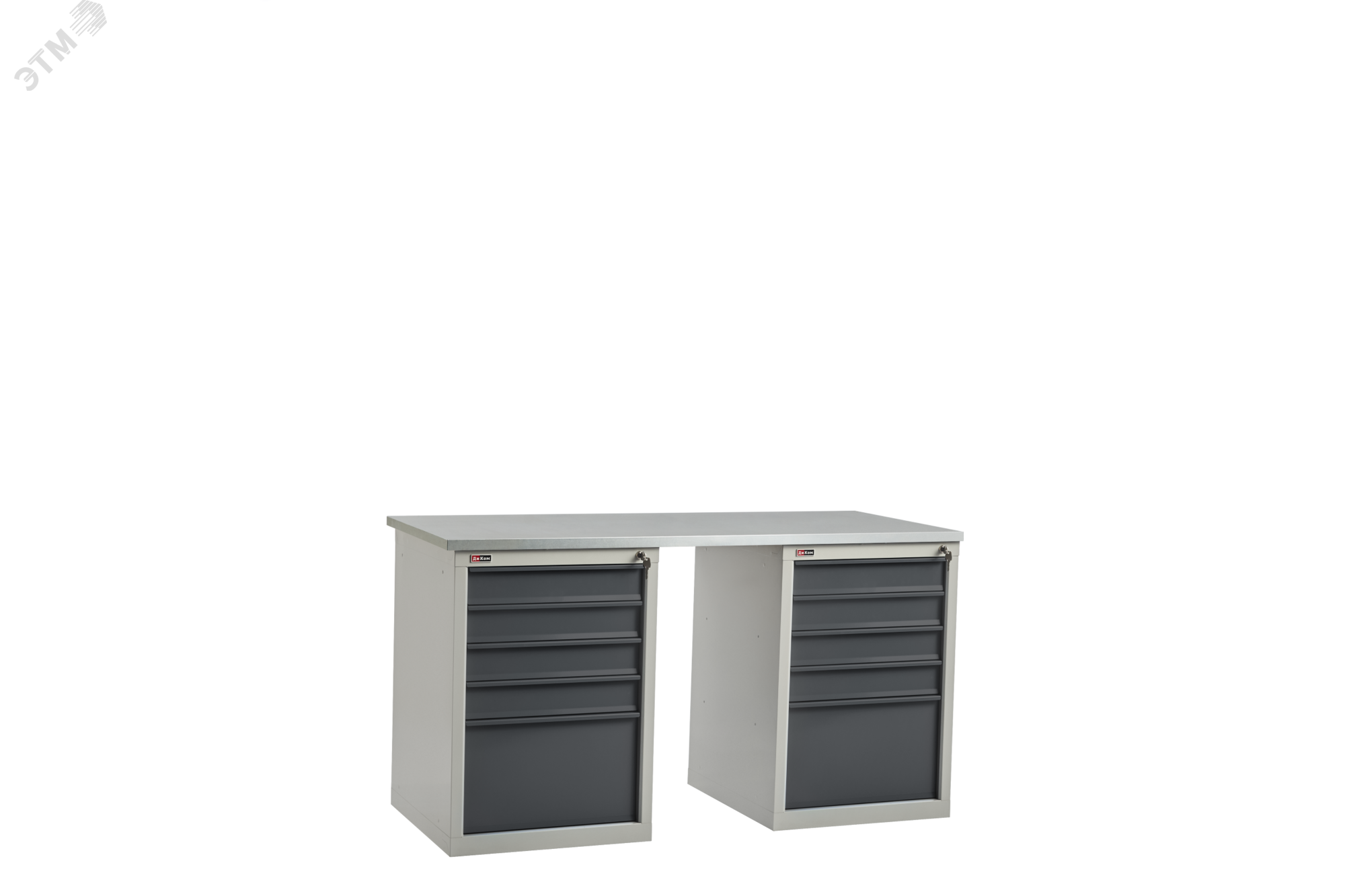 Изображение товара Верстак слесарный на двух тумбах ВЛ-150-06 ЦФ